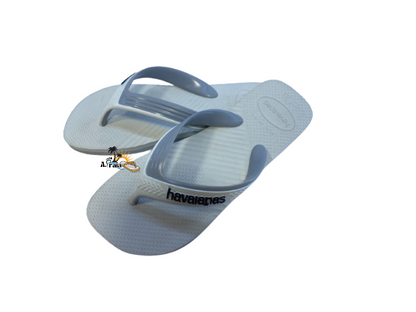 Chinelo Havaianas Dual Branco e Cinza Gelo