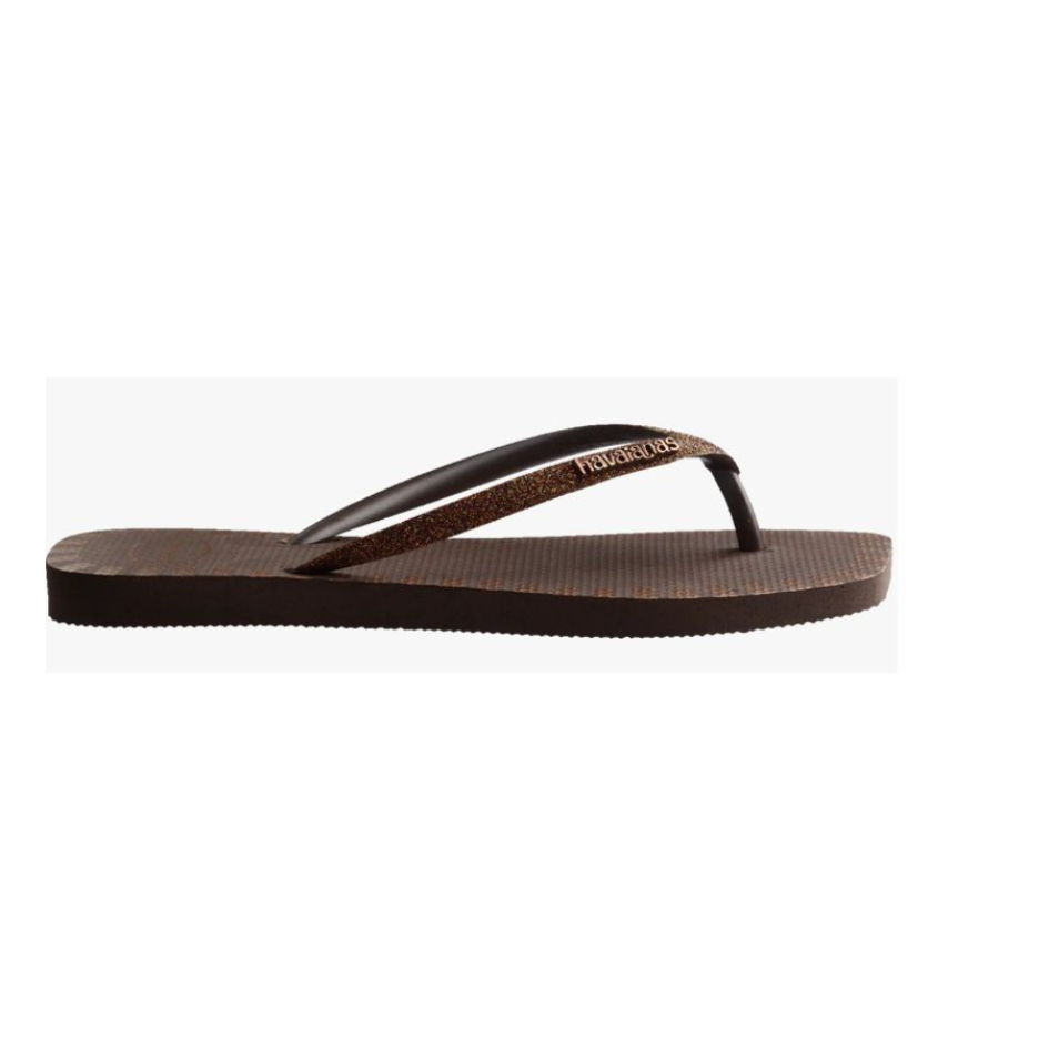 Chinelo Havaianas Glitter Contour Cafe