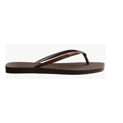 Chinelo Havaianas Glitter Contour Cafe