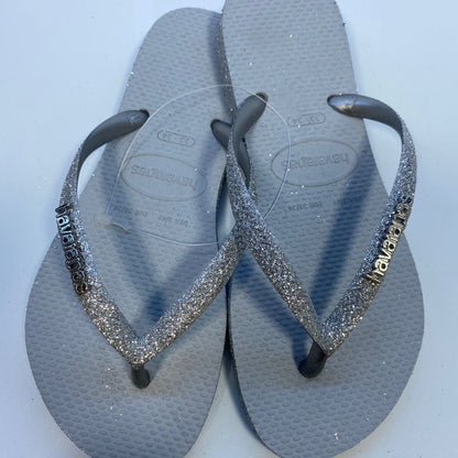 Chinelo Havaianas Slim Sparkle II Cinza Gelo