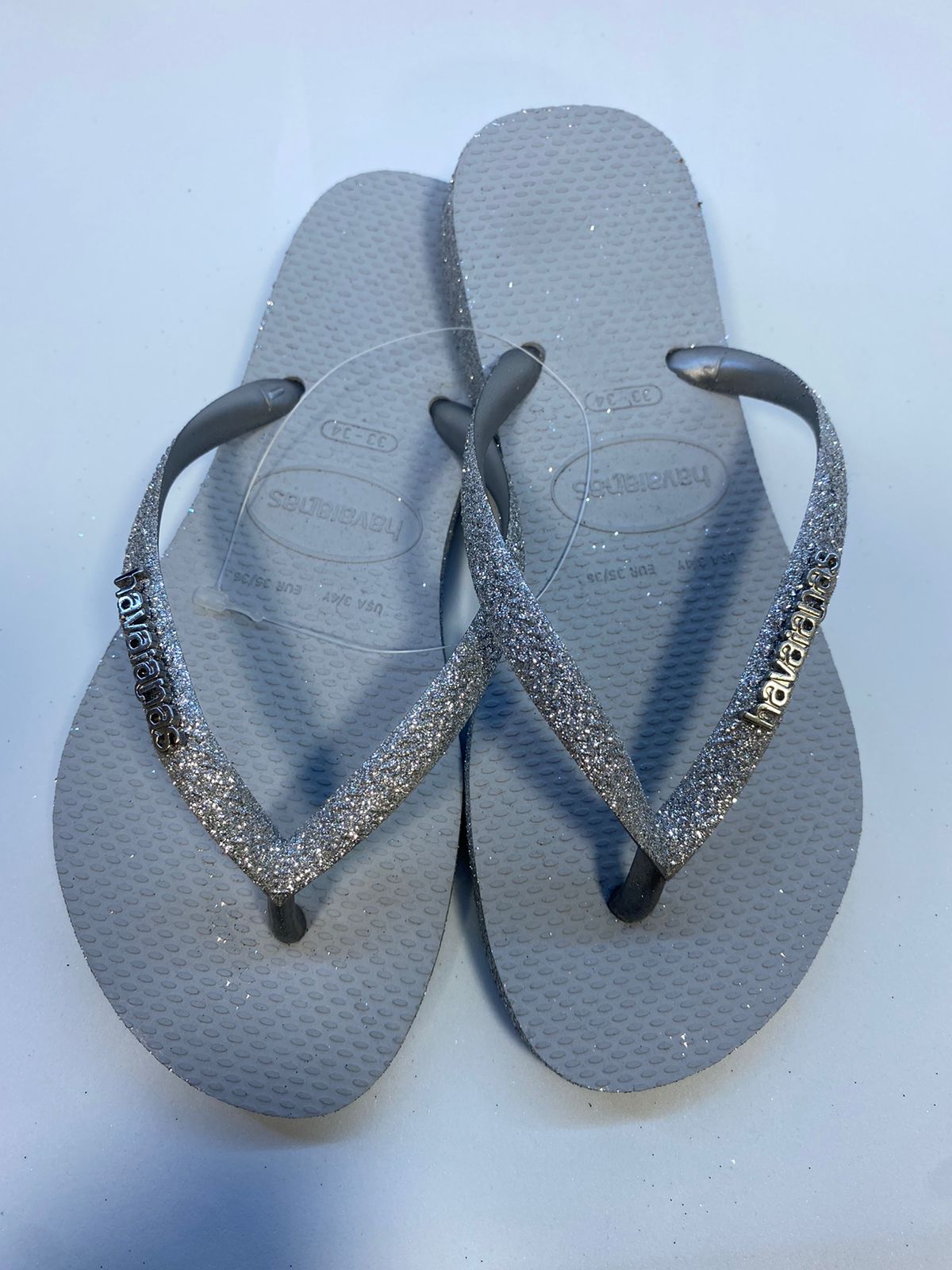 Chinelo Havaianas Slim Sparkle II Cinza Gelo