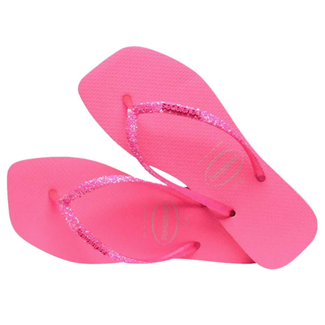 Chinelo Havaianas Slim Square G Neon Craquelado