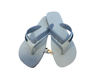 Chinelo Havaianas Dual Branco e Cinza Gelo