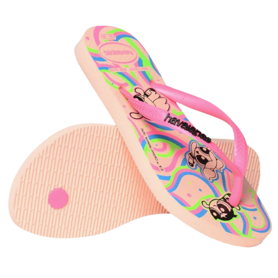 Chinelo Havaianas Slim Kids PowerPuff Menias Super Poderosas