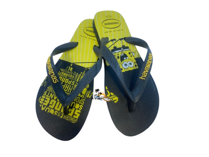 Chinelo Havaianas Top Spongebob Preto/Amarelo