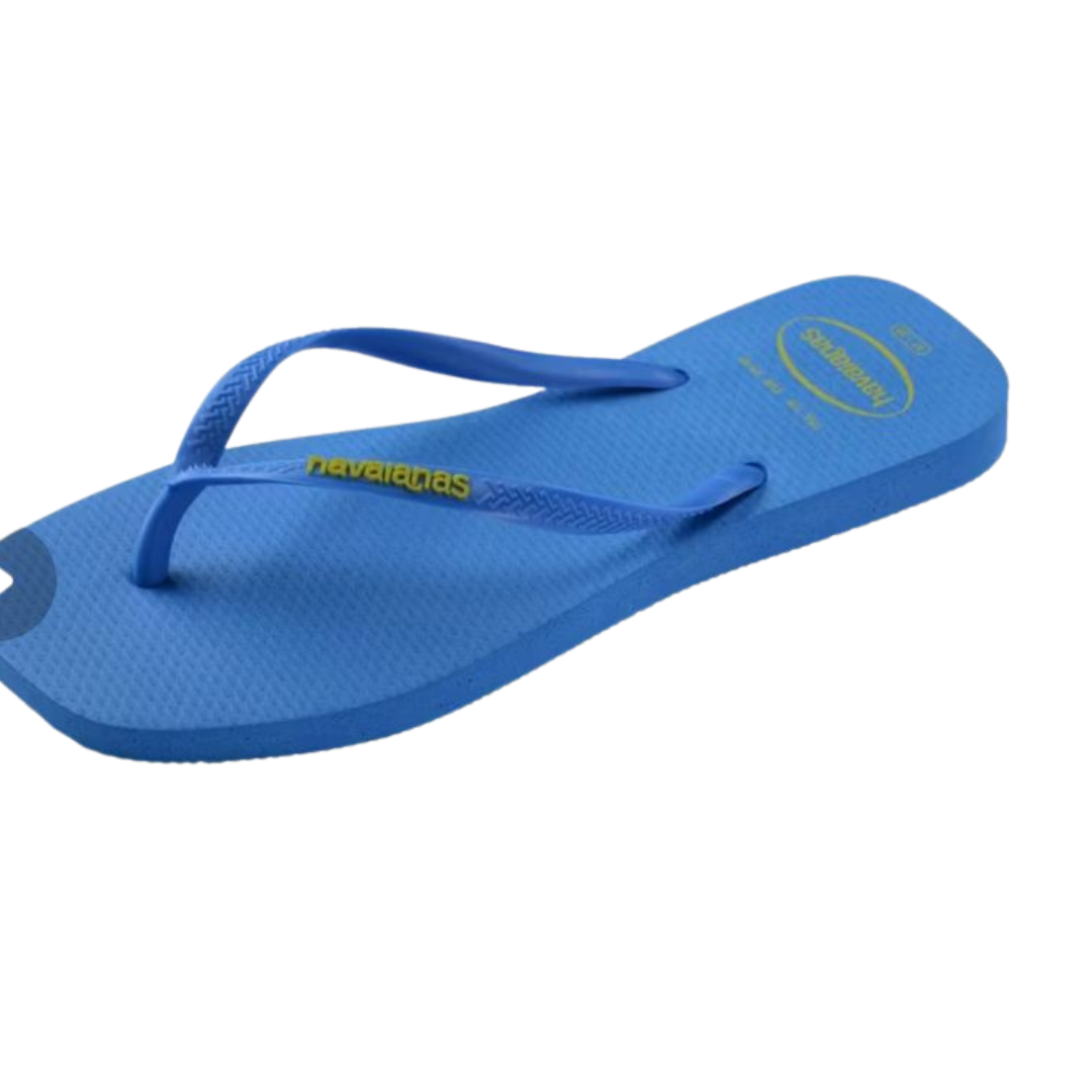 Chinelo Havaianas Slim Square Popup Azul Brilhante