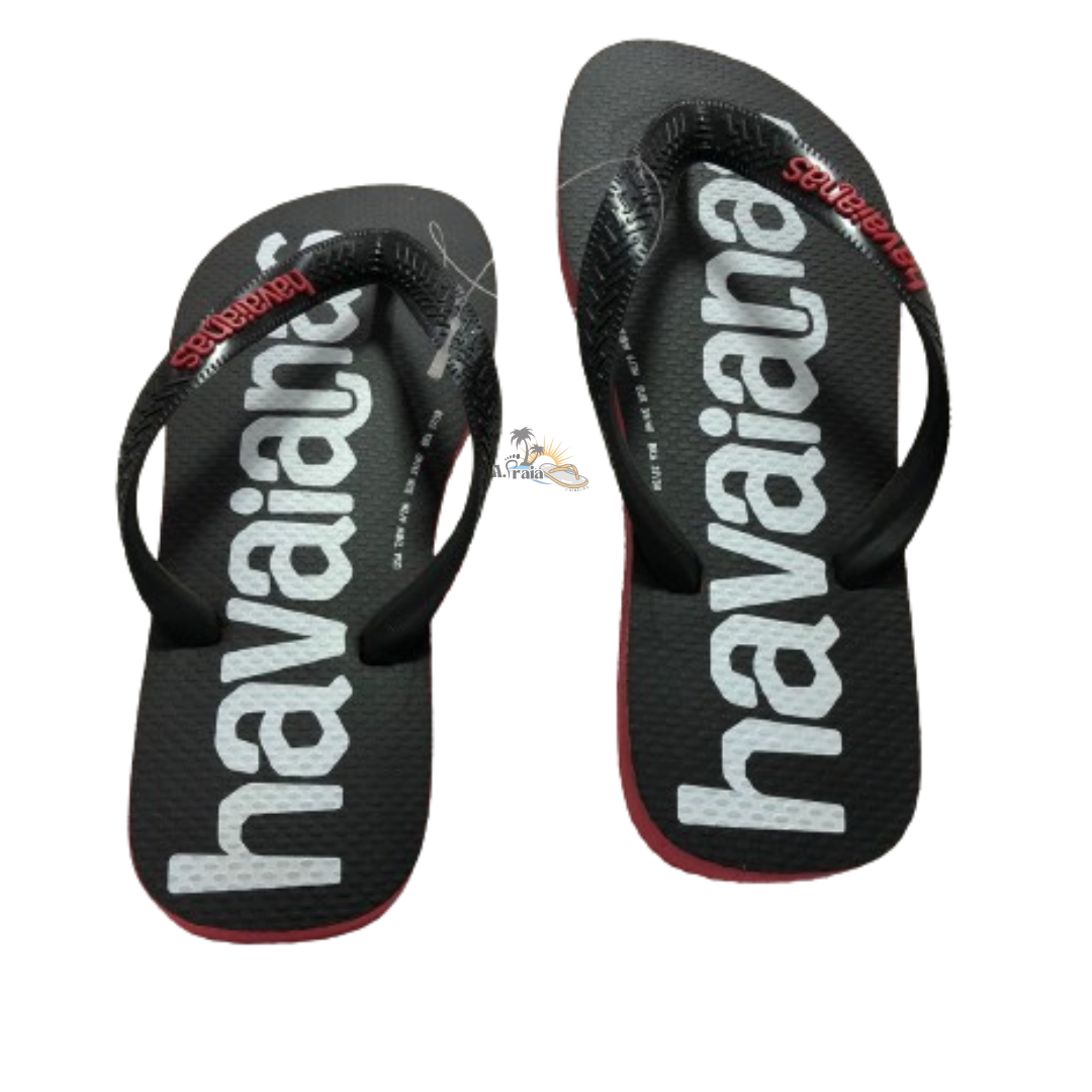 Chinelo Havaianas Top Logo Mania Vermelho Rubi