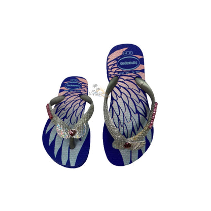 Chinelo Havaianas Slim Kids Glitter II Azul Naval