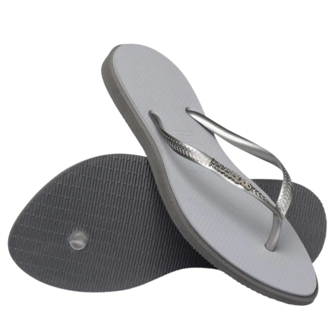 Chinelo Havaianas Slim Point Prata