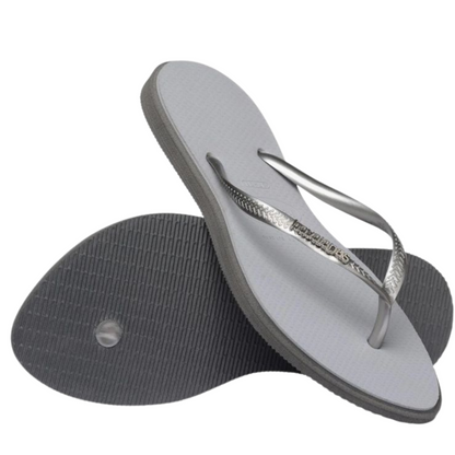 Chinelo Havaianas Slim Point Prata