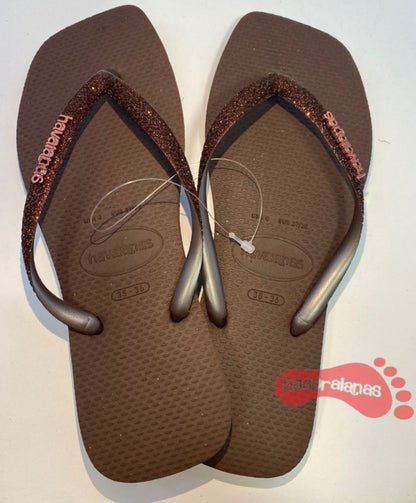 Chinelo Havaianas Slim Squared Glitter