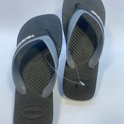 Chinelo Havaianas Dual Preta e Cinza Aco