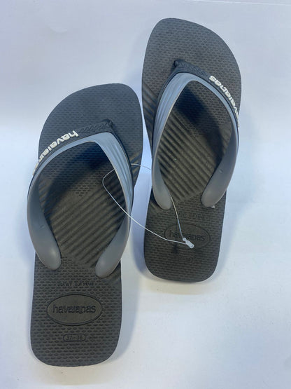 Chinelo Havaianas Dual Preta e Cinza Aco