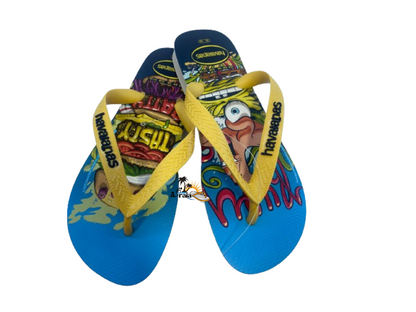 Chinelo Havaianas Kids Top SpongeBob Branco