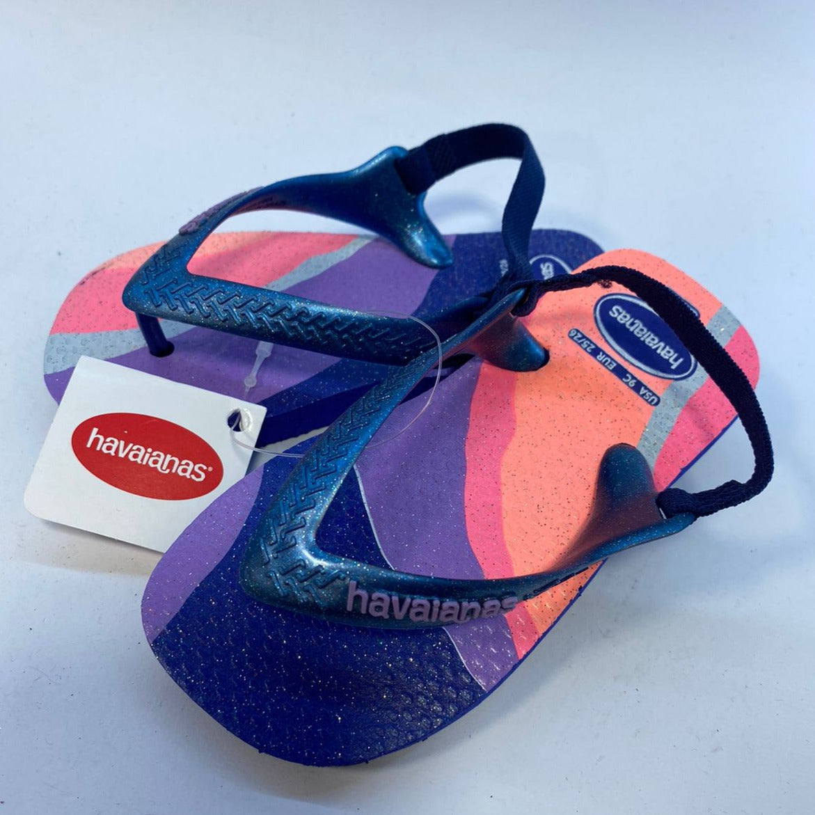 Chinelo Havaianas Baby Palette Glow Azul Naval