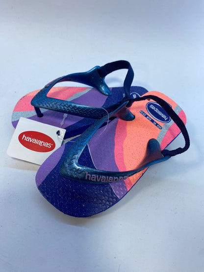 Chinelo Havaianas Baby Palette Glow Azul Naval