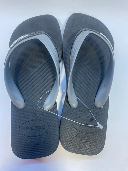 Chinelo Havaianas Dual Preta e Cinza Aco