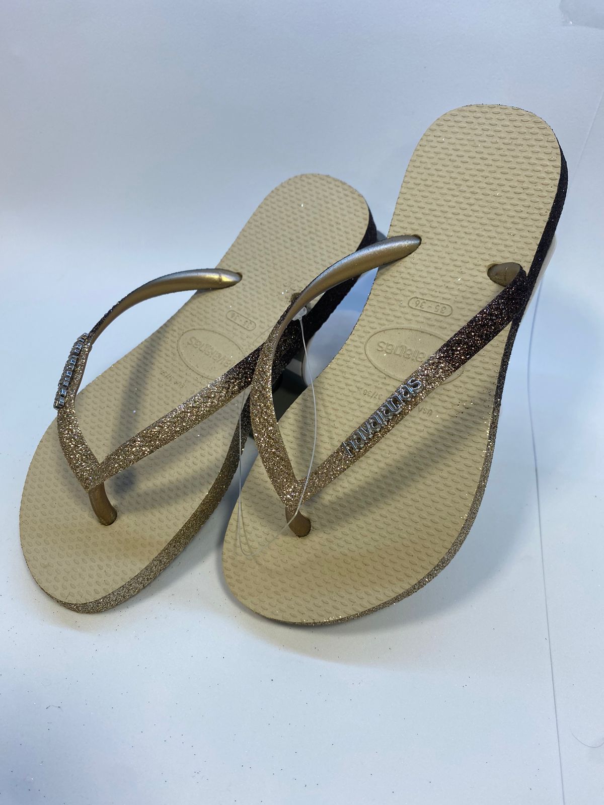 Chinelo Havaianas Slim Sparkle Areia