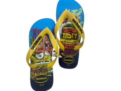 Chinelo Havaianas Kids Top SpongeBob Branco