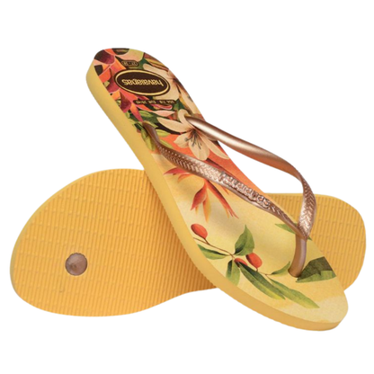Chinelo Havaianas Slim Tropical Amarelo Caja