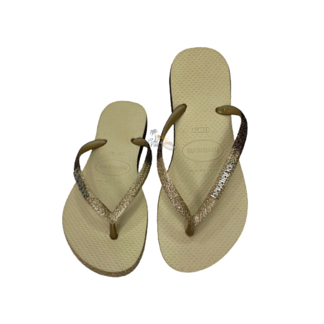 Chinelo Havaianas Slim Sparkle Areia