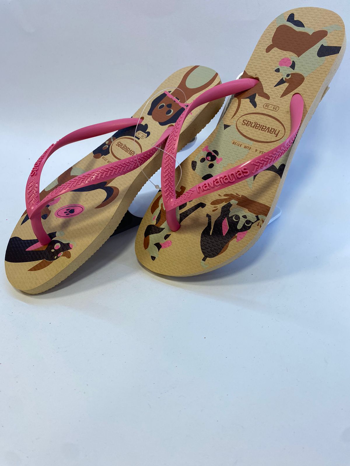 Chinelo Havaianas Slim Pets Dourado