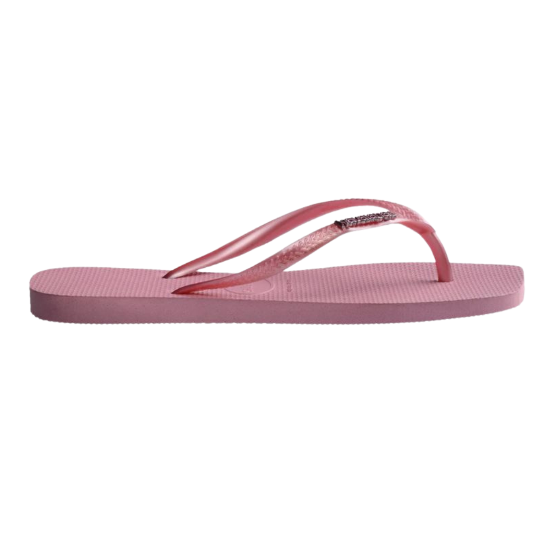 Chinelo Havaianas Slim Square Logo Metalic