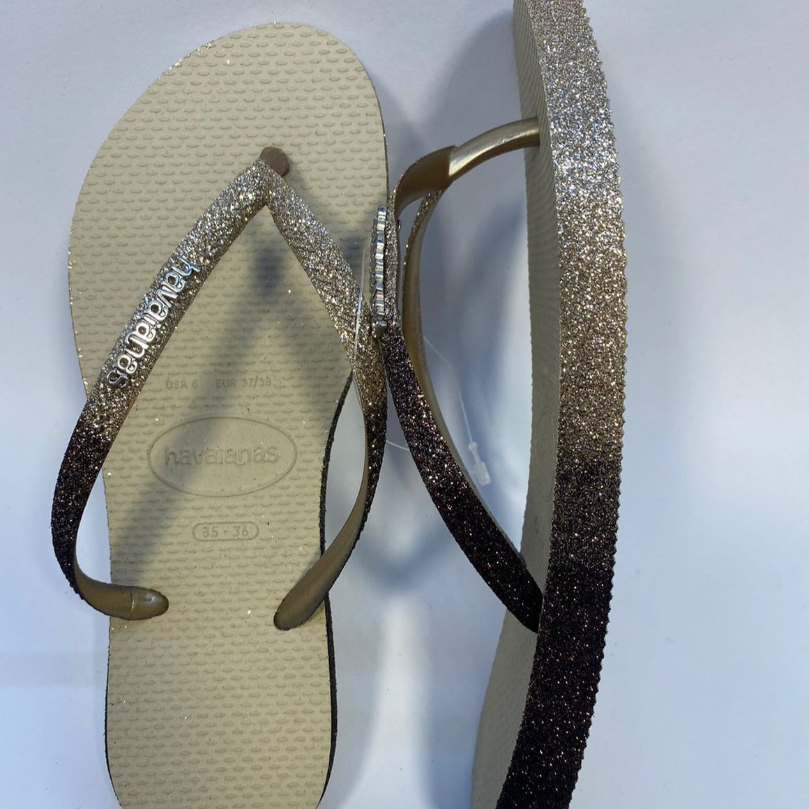 Chinelo Havaianas Slim Sparkle Areia