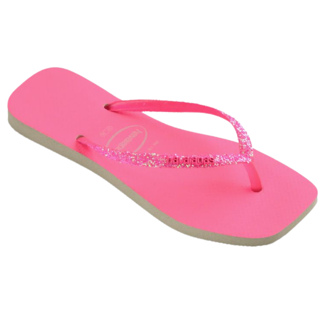 Chinelo Havaianas Slim Square G Neon Craquelado