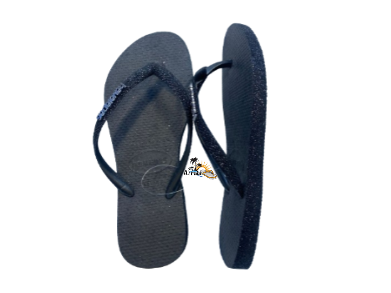 Chinelo Havaianas Slim Sparkle Preto