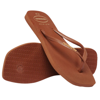Chinelo Havaianas Slim Square Popup Ferrugem