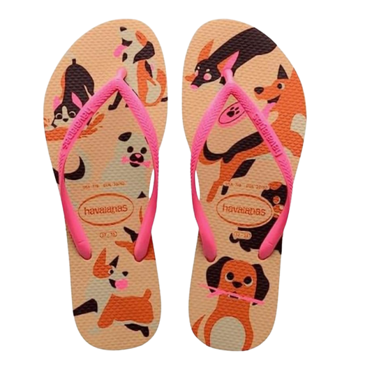 Chinelo Havaianas Slim Pets Dourado