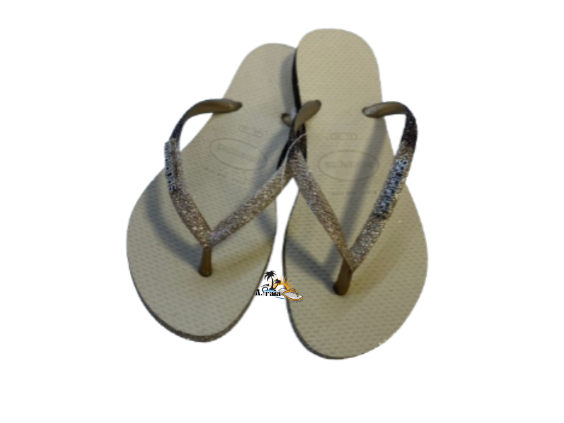 Chinelo Havaianas Slim Sparkle Areia