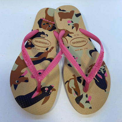 Chinelo Havaianas Slim Pets Dourado