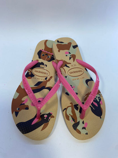 Chinelo Havaianas Slim Pets Dourado