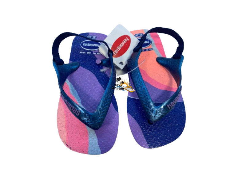 Chinelo Havaianas Baby Palette Glow Azul Naval