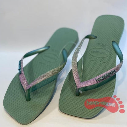 Chinelo Havaianas Slim Squared Glitter