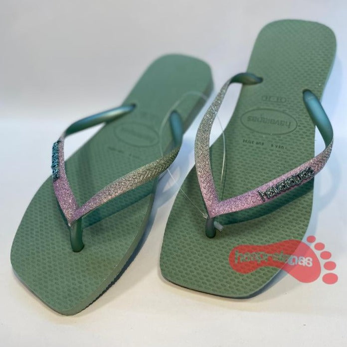 Chinelo Havaianas Slim Squared Glitter