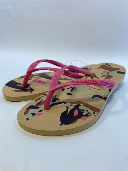 Chinelo Havaianas Slim Pets Dourado