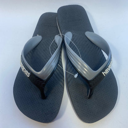 Chinelo Havaianas Dual Preta e Cinza Aco