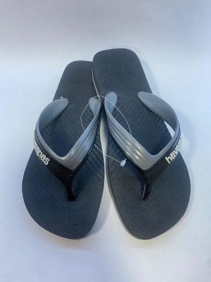 Chinelo Havaianas Dual Preta e Cinza Aco