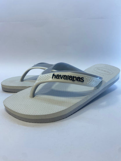 Chinelo Havaianas Dual Branco e Cinza Gelo