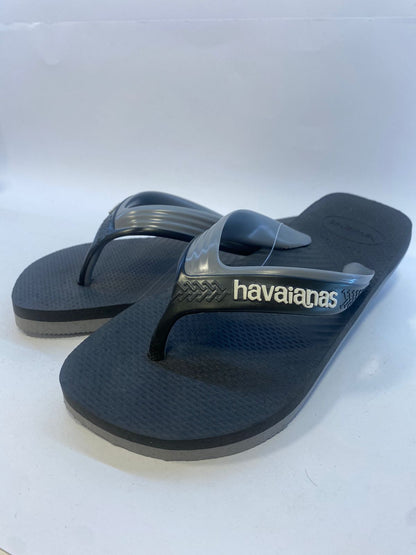 Chinelo Havaianas Dual Preta e Cinza Aco