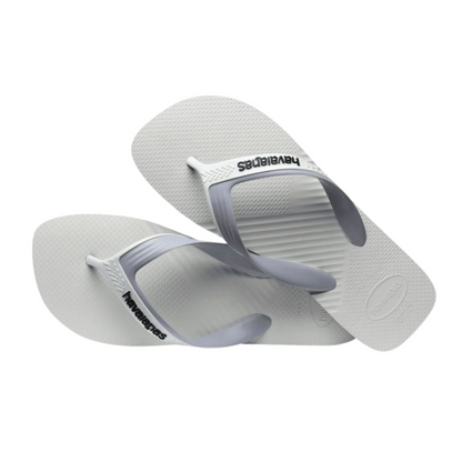 Chinelo Havaianas Dual Branco e Cinza Gelo
