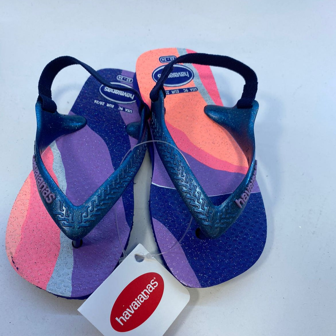 Chinelo Havaianas Baby Palette Glow Azul Naval