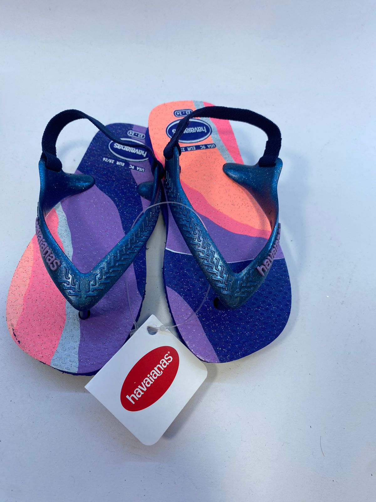 Chinelo Havaianas Baby Palette Glow Azul Naval