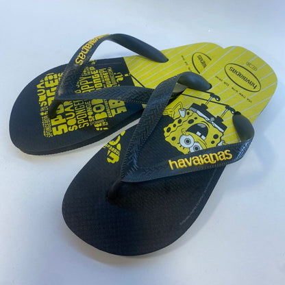 Chinelo Havaianas Top Spongebob Preto/Amarelo