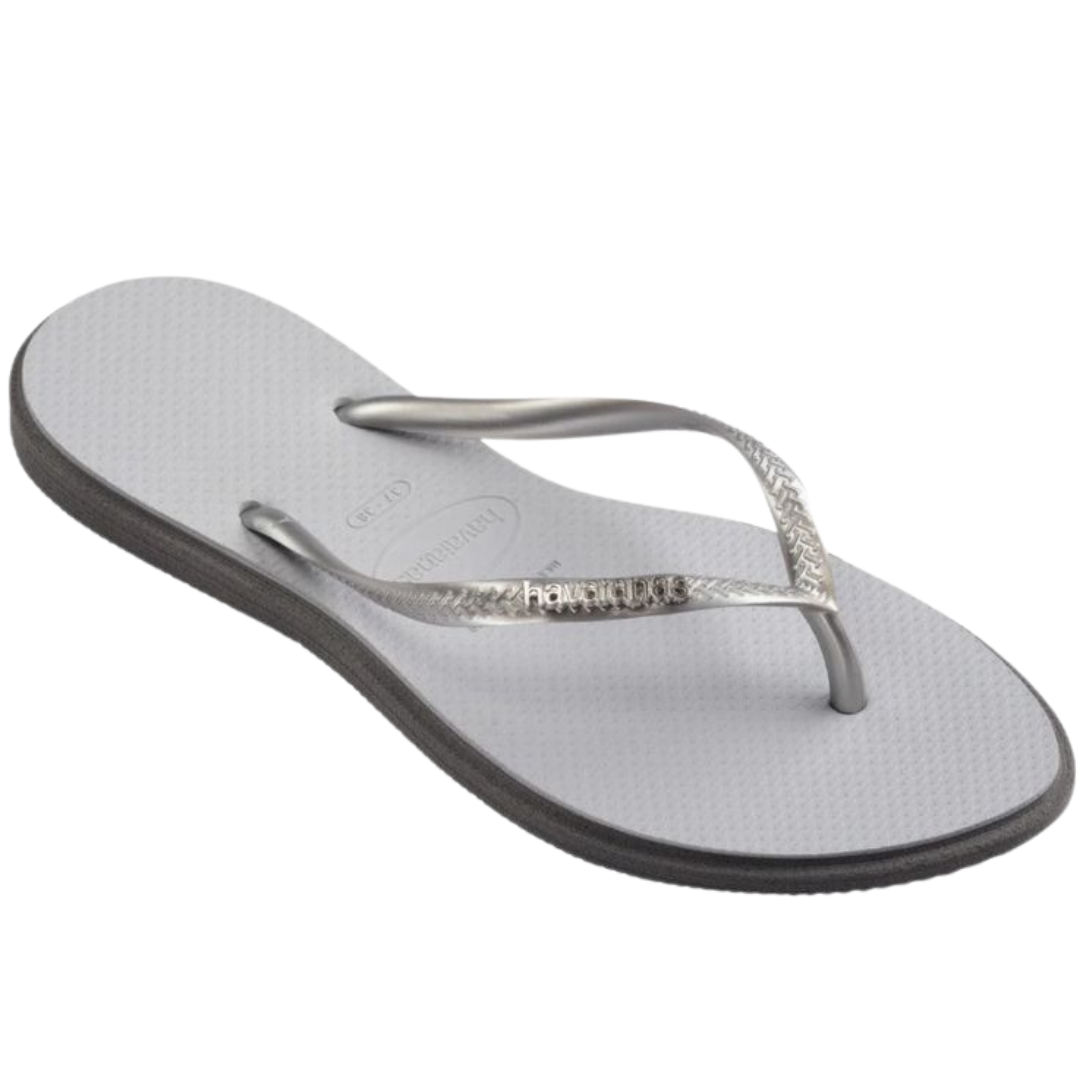 Chinelo Havaianas Slim Point Prata