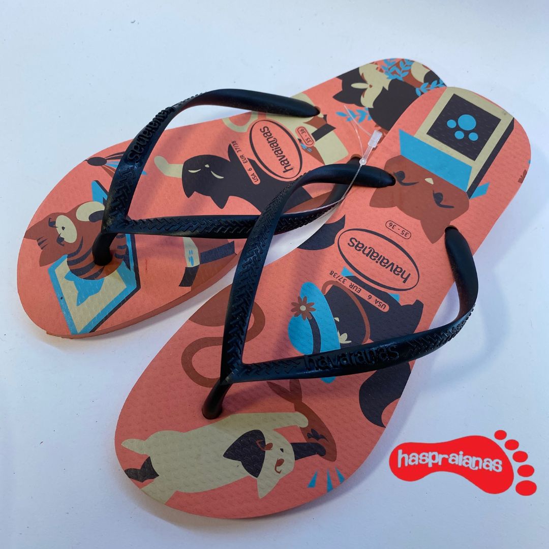 Chinelo Havaianas Slim Pets Necta