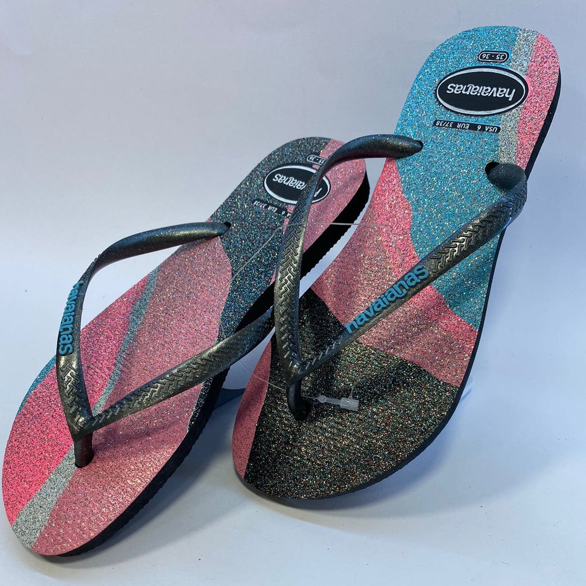 Chinelo Havaianas Slim Palette Glow Preta